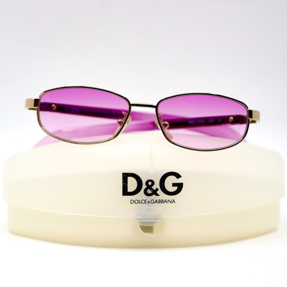 Dolce & Gabbana Pink On Gold 70's Sunnies